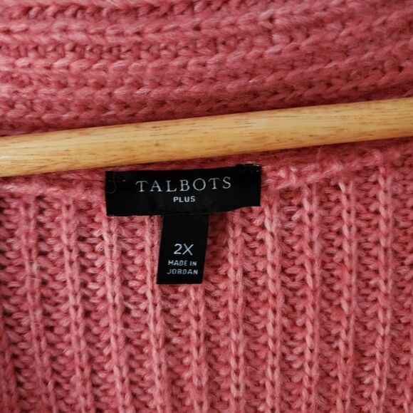 Talbots Shawl Collar Shaker Stitch Pullover Sweater Size Women's Plus 2X - Picture 9 of 10